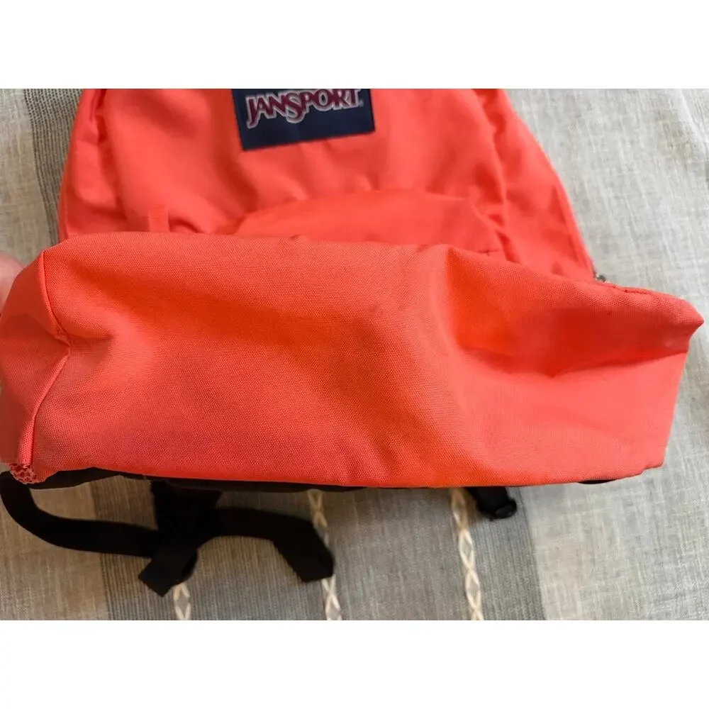 Jansport Coral and Black Backpack Excellent Used Condition